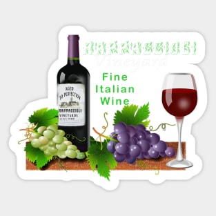 Nicaragua Rappaccioli Vineyard Italian Wine Sticker